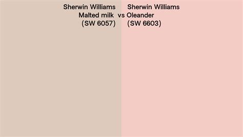 Sherwin Williams Malted Milk Vs Oleander Side By Side Comparison