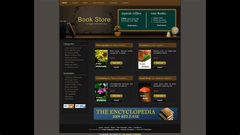 How To Create Template Book Store In Html And Css Youtube