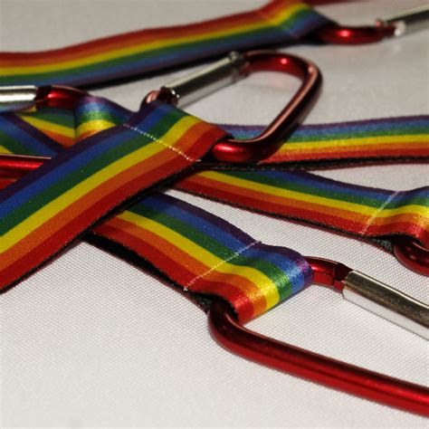 Smycz z szeklą LGBT tęcza krótka - LGBT-Shop.Pl