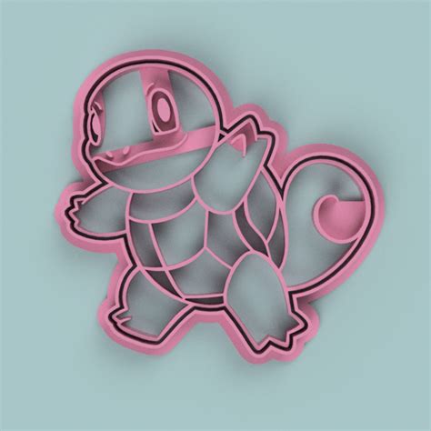 Archivo Stl Cortante Marcador Squirtle Pokemon Modelo Para