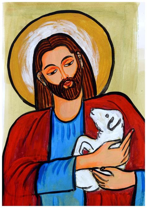 Jesus The Good Shepherd Painting Religious Artwork