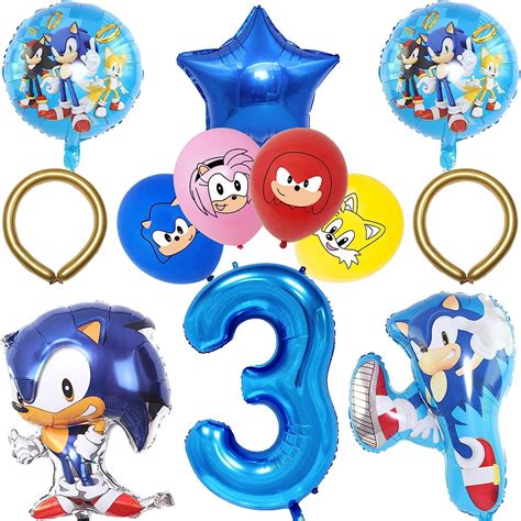 Suministros De Fiesta De Cumplea Os Sonic Globos De Fiesta Tem Tica De