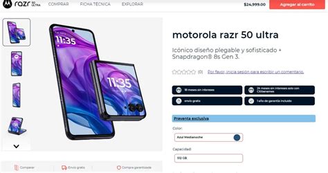 Motorola razr 50 ultra llega a México características y precio Tus