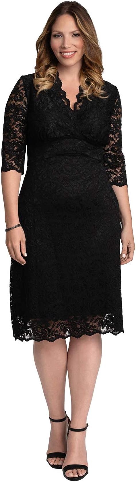 Kiyonna Womens Plus Size Scalloped Boudoir Lace Dress At Amazon Women