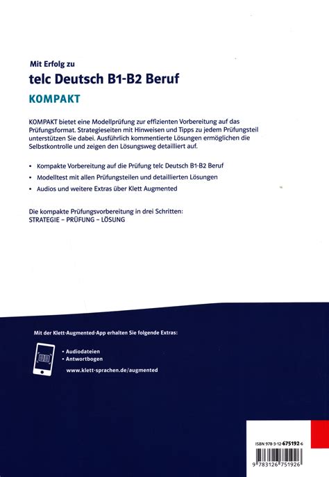 KOMPAKT Mit Erfolg zu telc Deutsch B1 B2 Beruf Nyelvkönyv forgalmazás