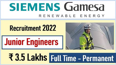 Siemens Gamesa Fresher Recruitment 2022 Fresher Junior Engineer