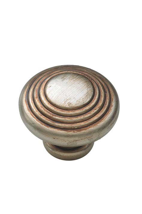 Black Nickel Cabinet Knob with Brown Glaze - Schrock