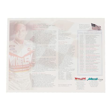 Dave Blaney Signed NASCAR 8x10 Photo (Beckett) | Pristine Auction