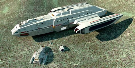 Starfleet ships — SS Raven, Danube-class runabout and type 6 shuttle...