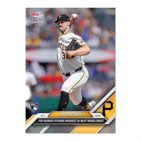 Mlb Topps Now Paul Skenes A Scelta Pirates Rookie Rc In