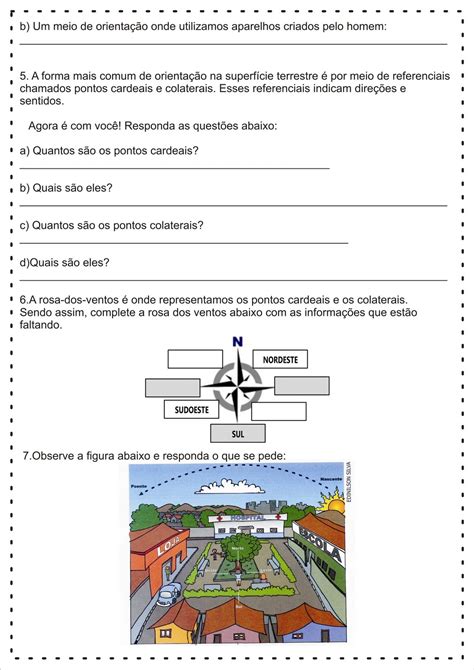 Tarefinhas De Casa Pontos Cardeais E Colaterais Atividades Parte