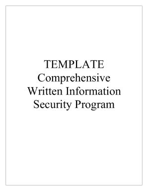 Fillable Online Information Security Program Cybersecurity Program201