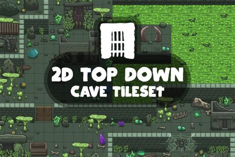 2D Top Down Cave Tileset CraftPix Net