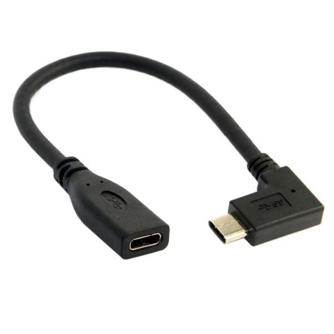 Right Angled 90 Degree USB 3 1 Type C USB C Male To Female Extension