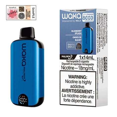 Digital Blueberry Splash Waka Sopro 8000 Puffs Smartest Disposable Vape