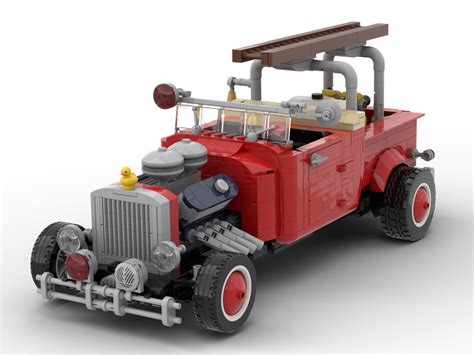 Lego Moc Hot Rod Fire Engine By Road Runner Rebrickable Build With Lego