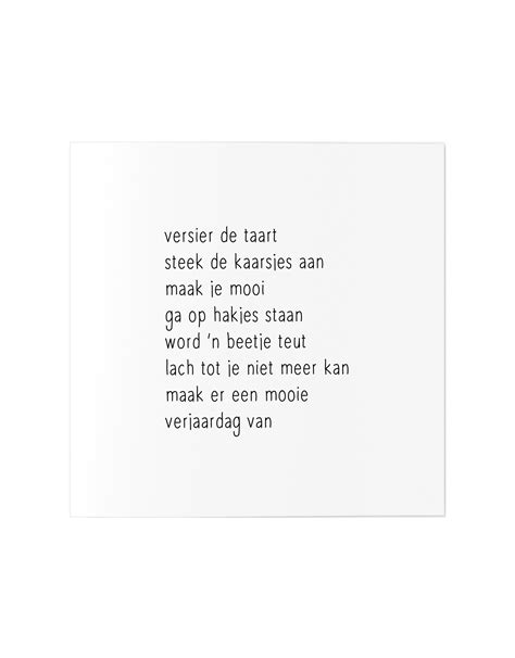 Wenskaart Met Gedicht Verjaardag