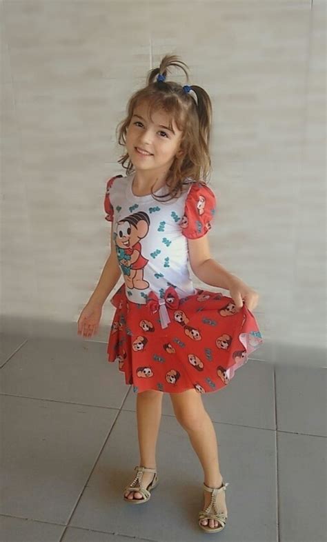 Vestido Infantil Mônica Temático Roupa Fantasia Gibi Turma Elo7