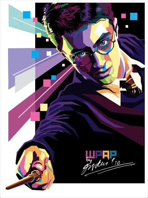 Harry Potter Wpap Art Pop Art Portraits Pop Art Drawing