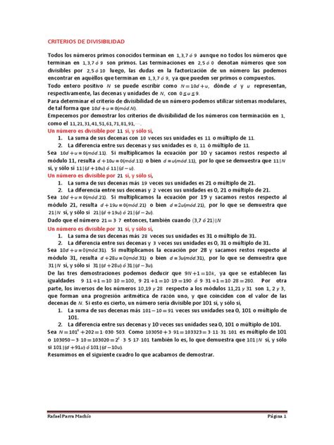 Pdf Criterios De Divisibilidad Otro M S Dokumen Tips