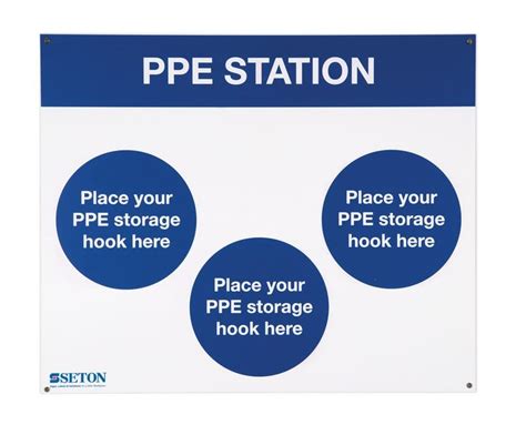 Ppe Shadow Board For Storage Hooks Seton