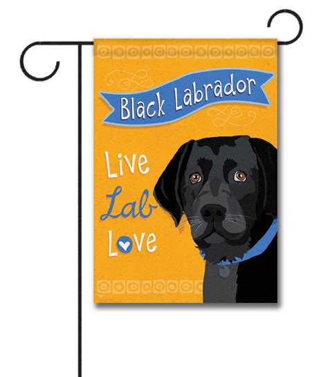 Black Labrador Live Lab Love Garden Flag 125 X 18 Custom