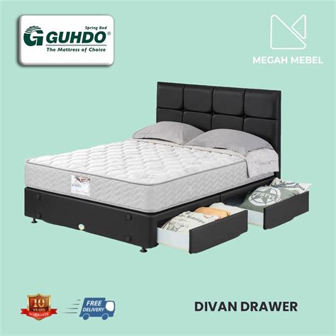 Jual Guhdo Spring Bed Standard Plush Top Divan Drawer Divan Laci