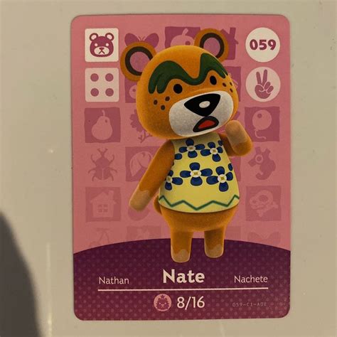 Animal Crossing Nate Amiibo Card On Mercari Animal Crossing Animal