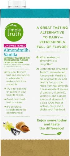 Simple Truth™ Unsweetened Vanilla Almond Milk 32 Fl Oz Ralphs