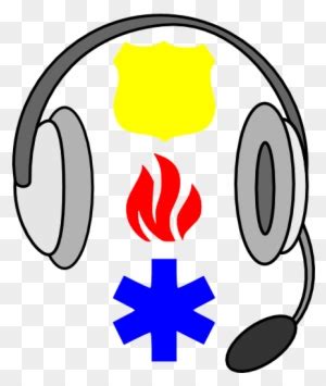 911 Dispatcher Headset Clipart - Feketerdo