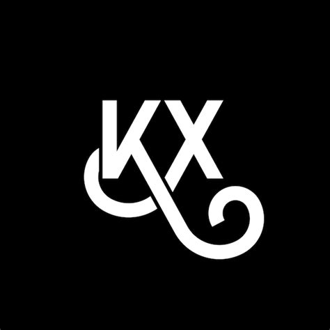 Premium Vector Kx Letter Logo Design On Black Background Kx Creative