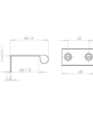 Poign E Contemporaine Pour Rebord En Aluminium Quincaillerie