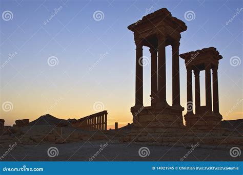 Historic Ruin Of Palmyra Syria Ancient Roman Ruins Stock Image Image