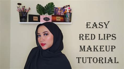 Easy Red Lips Makeup Tutorial Tutorial Paling Gampang Youtube