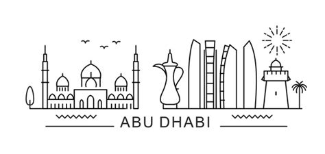 122 Abu Dhabi City Skyline Vector Drawing Stock Vectors and Vector Art | Shutterstock