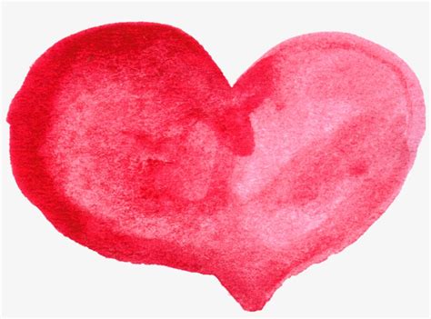 Red Watercolor Heart Water Colour Heart Png Free Transparent PNG