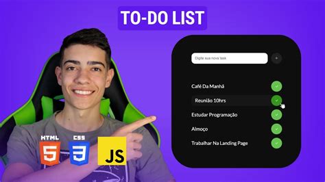 Aprenda Como Criar Um To Do List Html Css E Javascript Youtube