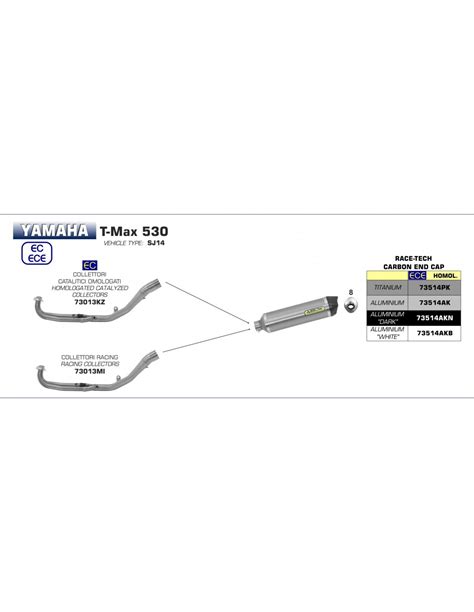 Pot d échappement Arrow Race Tech TMAX 560 TMAX Tech Max 560 euro 5 20