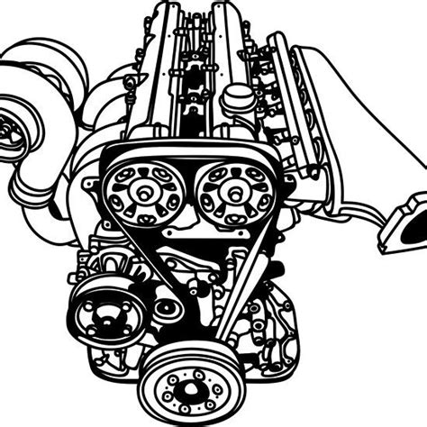 2JZ GTE Engine Artwork