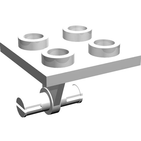 Lego Plate X Thin With Dual Wheels Holder With Split Pins