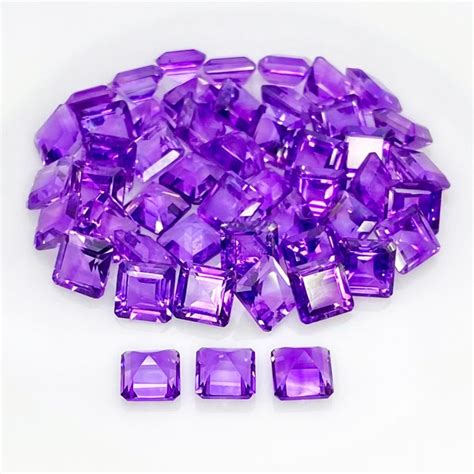 African Amethyst 6mm Step Cut Octagon AA Grade Gemstones Parcel 151133