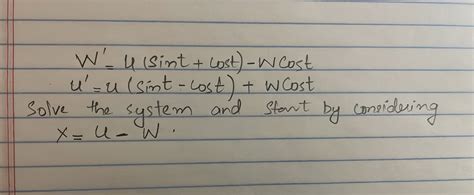 Solved W U Sint Cost Wcostu U Sintcost Wcost Solve The Chegg