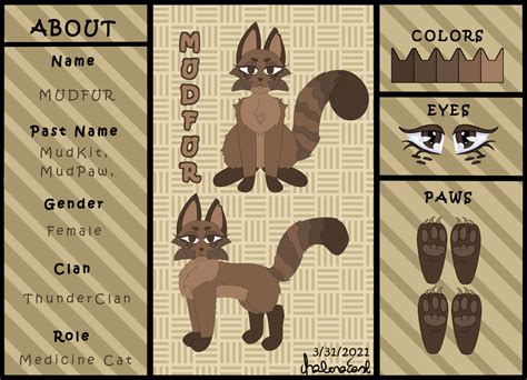 Warrior Cat Oc Mudfur By Thenightwolfgirl On Deviantart