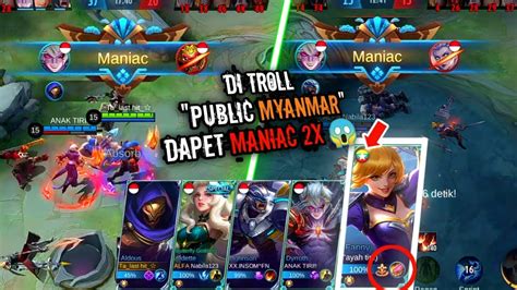 DI TROLL PUBLIC MYANMAR MOBILE LEGENDS TIM CUPU YouTube