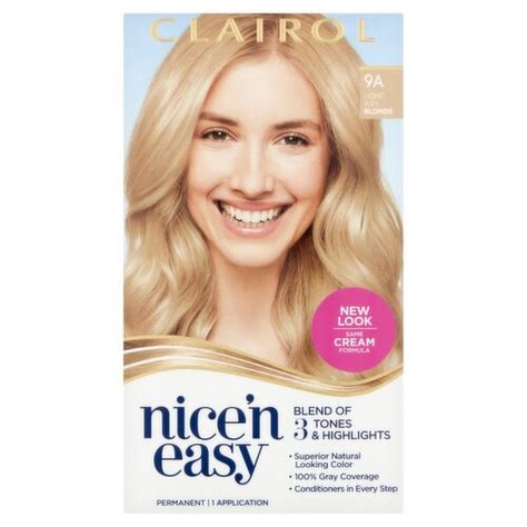 Clairol Nice N Easy A Light Ash Blonde Permanent Haircolor Application King Kullen