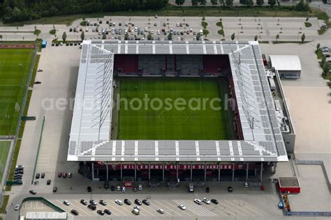 Ingolstadt from above - Sports facility grounds of the Arena stadium ...