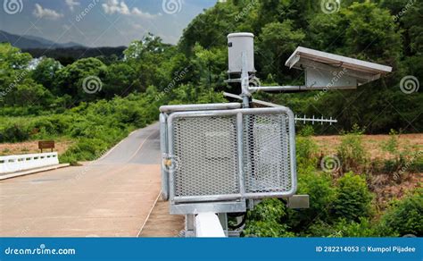 Close Up View Of Water Level A Measurement And Flood Warning System