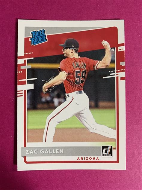 2020 Donruss Zac Gallen 54 RC Rated Rookie Arizona Diamondbacks EBay