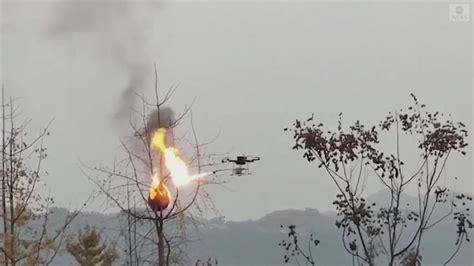 Flamethrower Drone Torches Wasp Nests In China Good Morning America