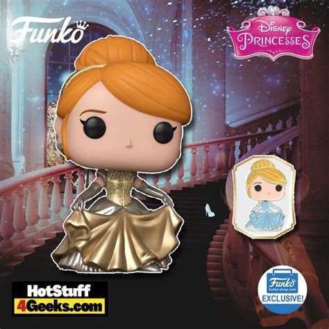 2022 New Ultimate Princess Cinderella Gold W Pin Funko Pop